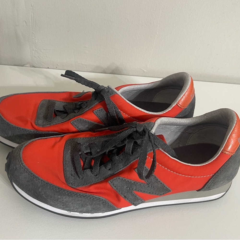 New Balance Red and Gray Women's Athletic Sneakers Size 7.5